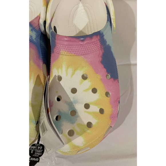 NWT CROCS Classic Tie-Dye Graphic Clogs Size Mens 10 Womens 12 Multicolor New - Picture 8 of 11